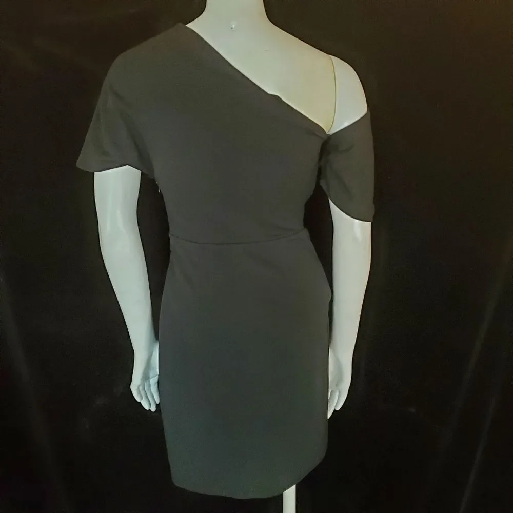 Asos Black Fallen Shoulder Dress (2) - Picture 5 of 6
